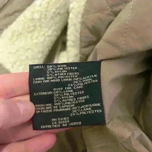 Cole Haan 3-In-1 Wool Blend Warm Women’s Ivory Beige Hooded Peacoat Size 10 - Picture 10 of 10